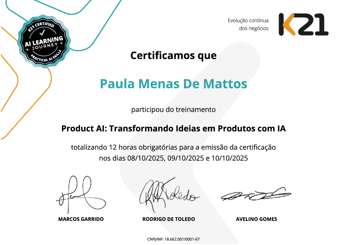 Certificado K21